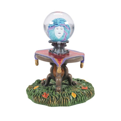 Fortune teller head in crystal ball