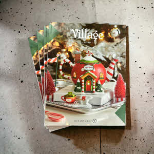 Village Catalog on Concrete Background