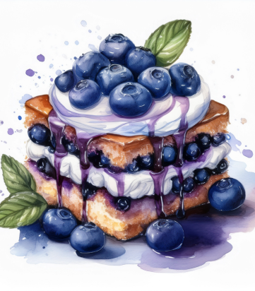 Blueberry Shortcake Label